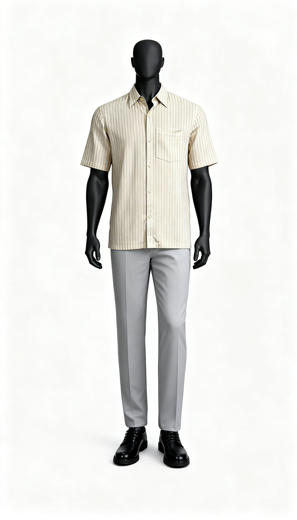 Men Beige Checked Shirt costumepeti