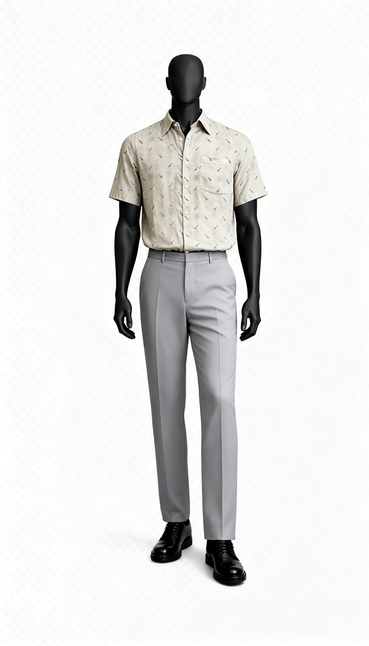 Men Printed Beige Shirt costumepeti