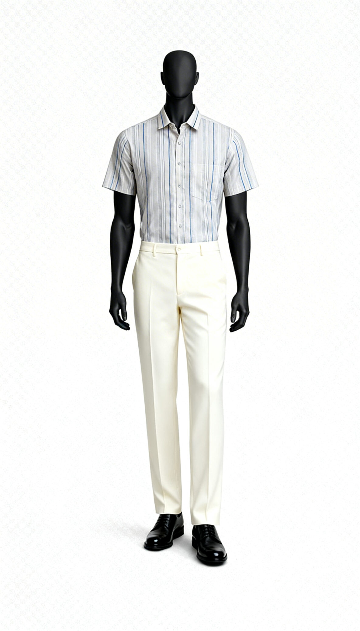 Men Striped Short Sleeve Casual Shirt_costumepeti