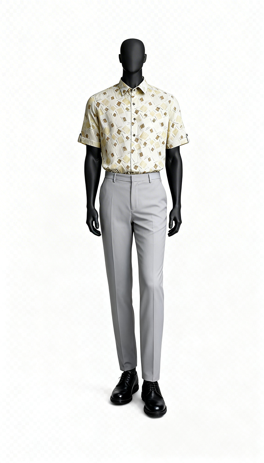 Men Beige Printed Casual Shirt