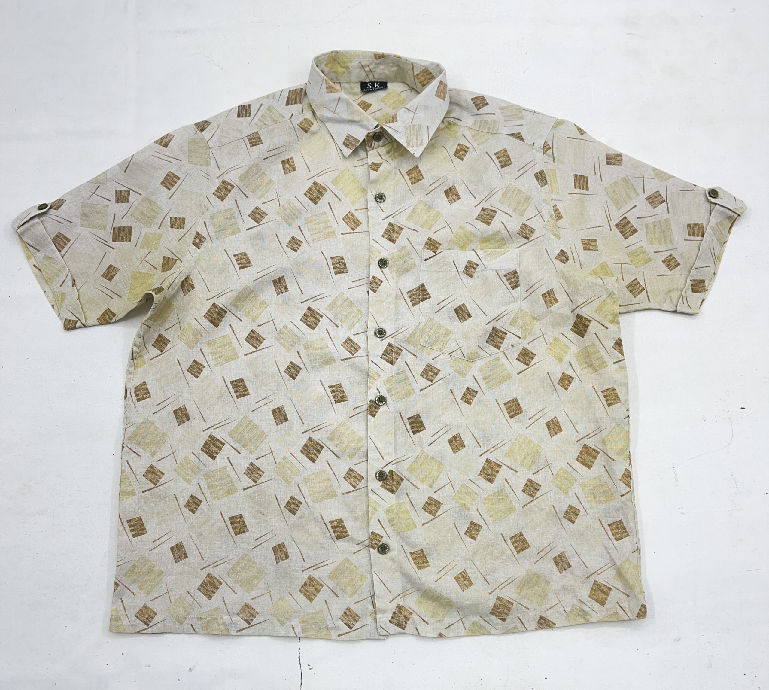 Men Beige Printed Casual Shirt - Image 4