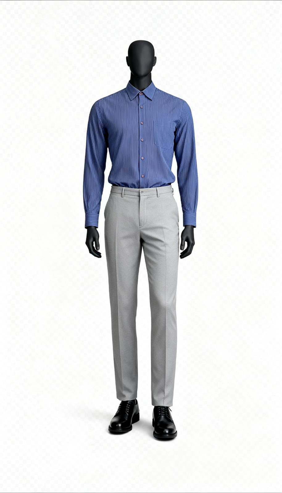 Men Blue Striped Formal Shirt