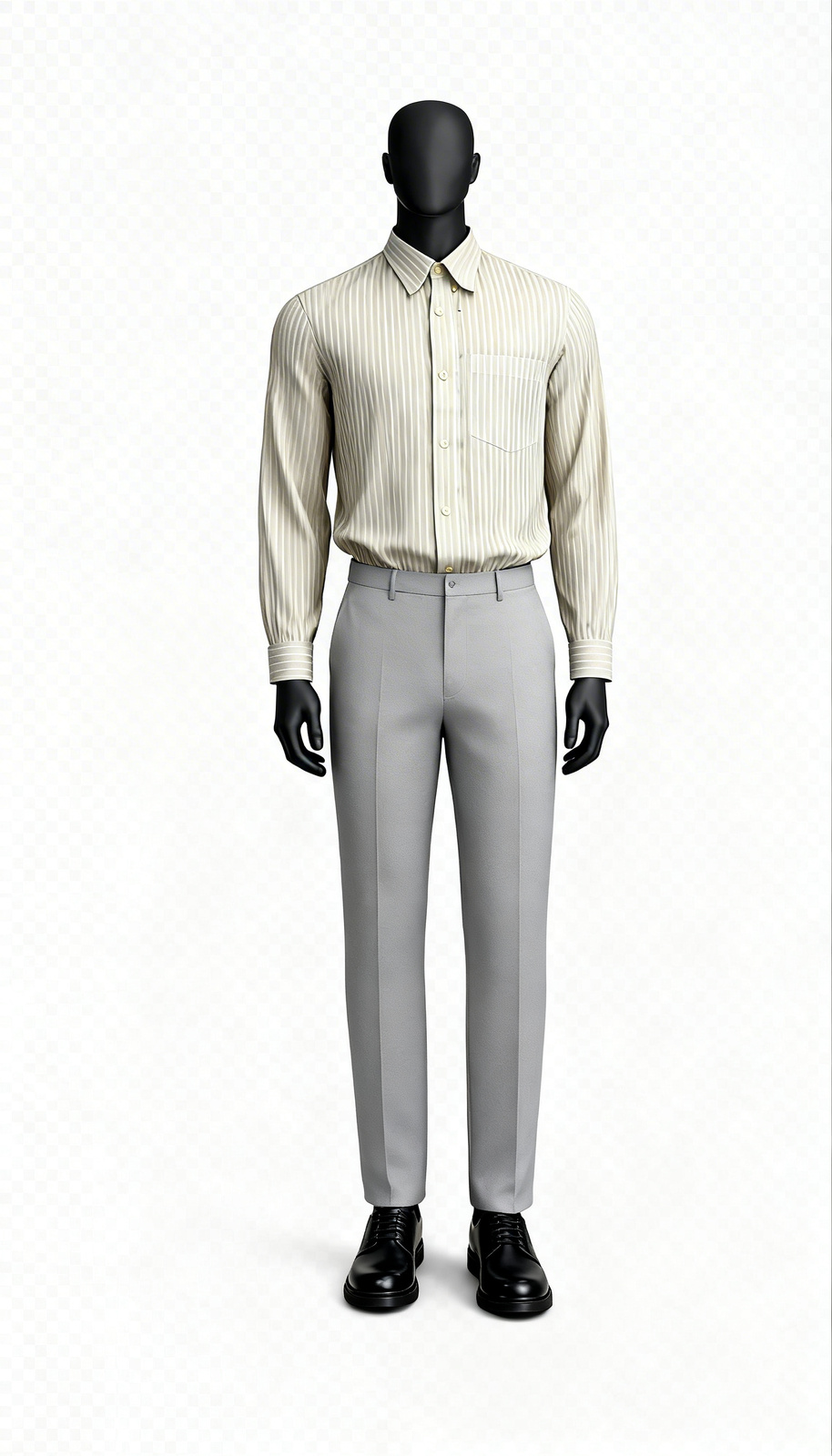 Men Beige Striped Formal Shirt