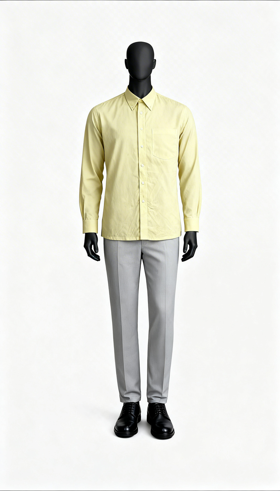 Men Yellow Solid Formal Shirt