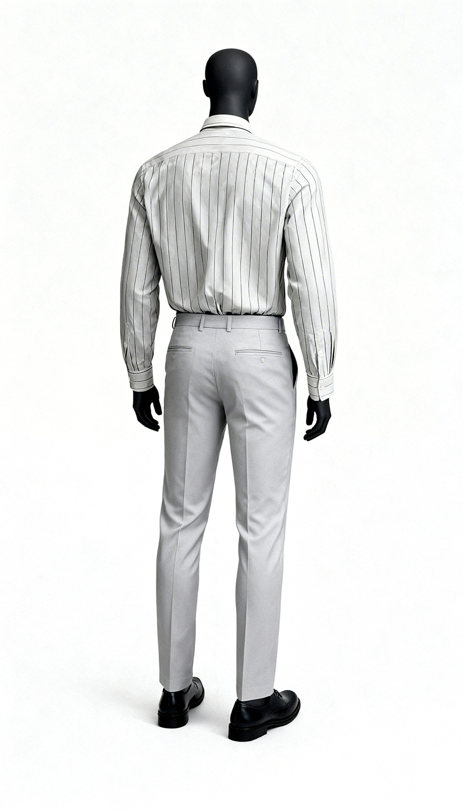 Men White Pinstripe Formal Shirt