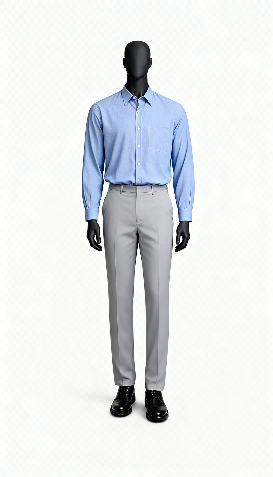 Men Blue Solid Formal Shirt