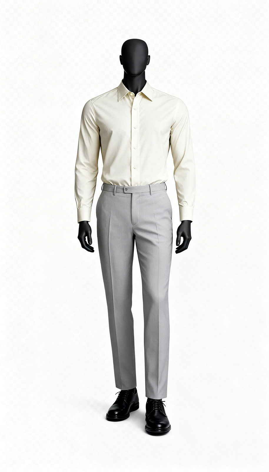 Men Cream Solid Formal Shirt