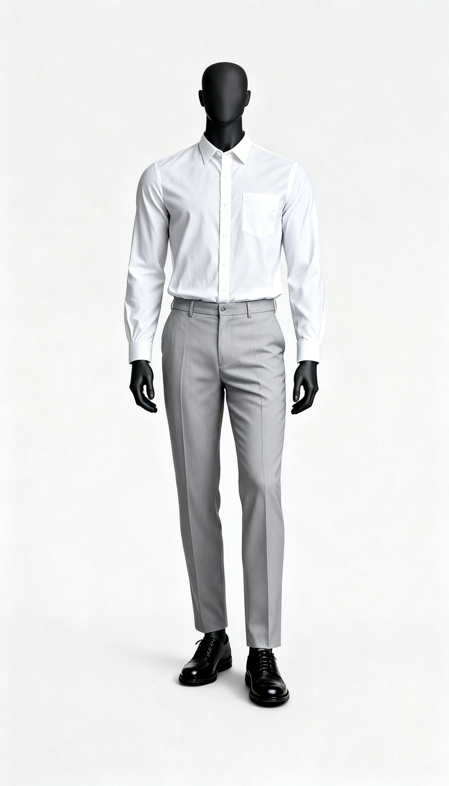 Men White Solid Formal Shirt