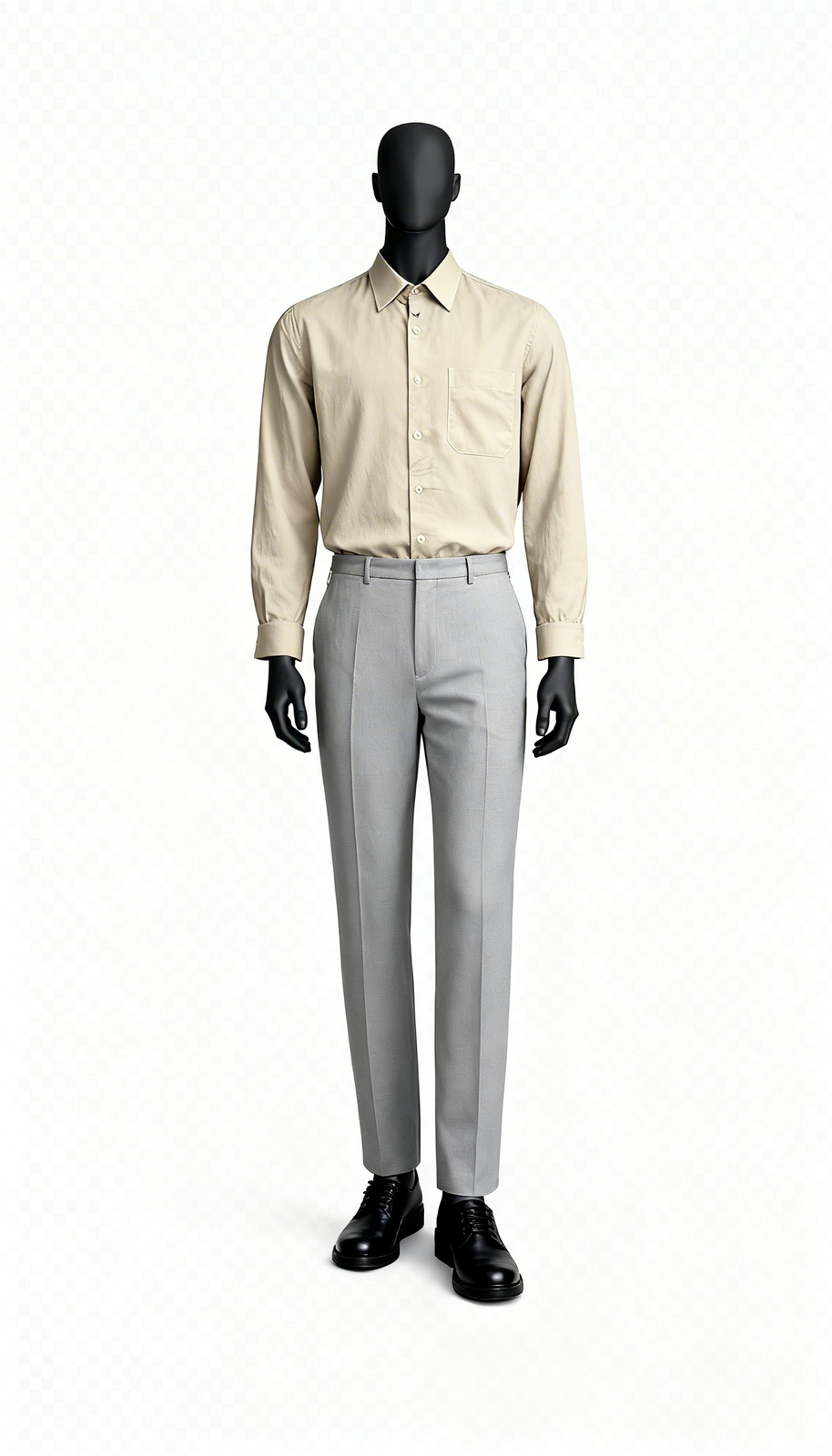 Men Beige Solid Shirt