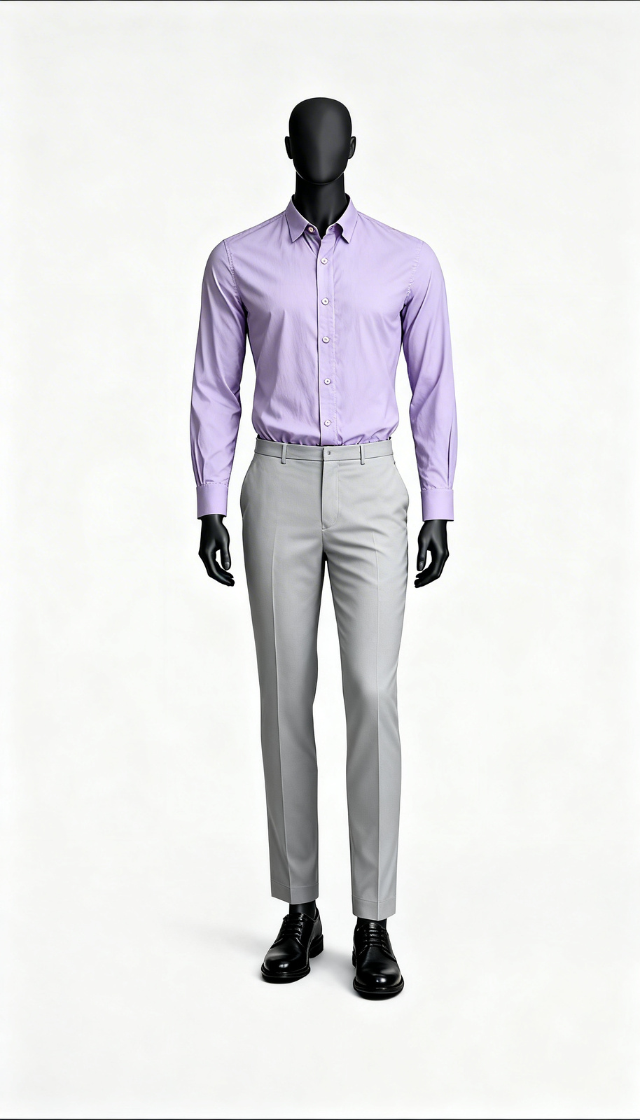 Men Lavender Solid Shirt