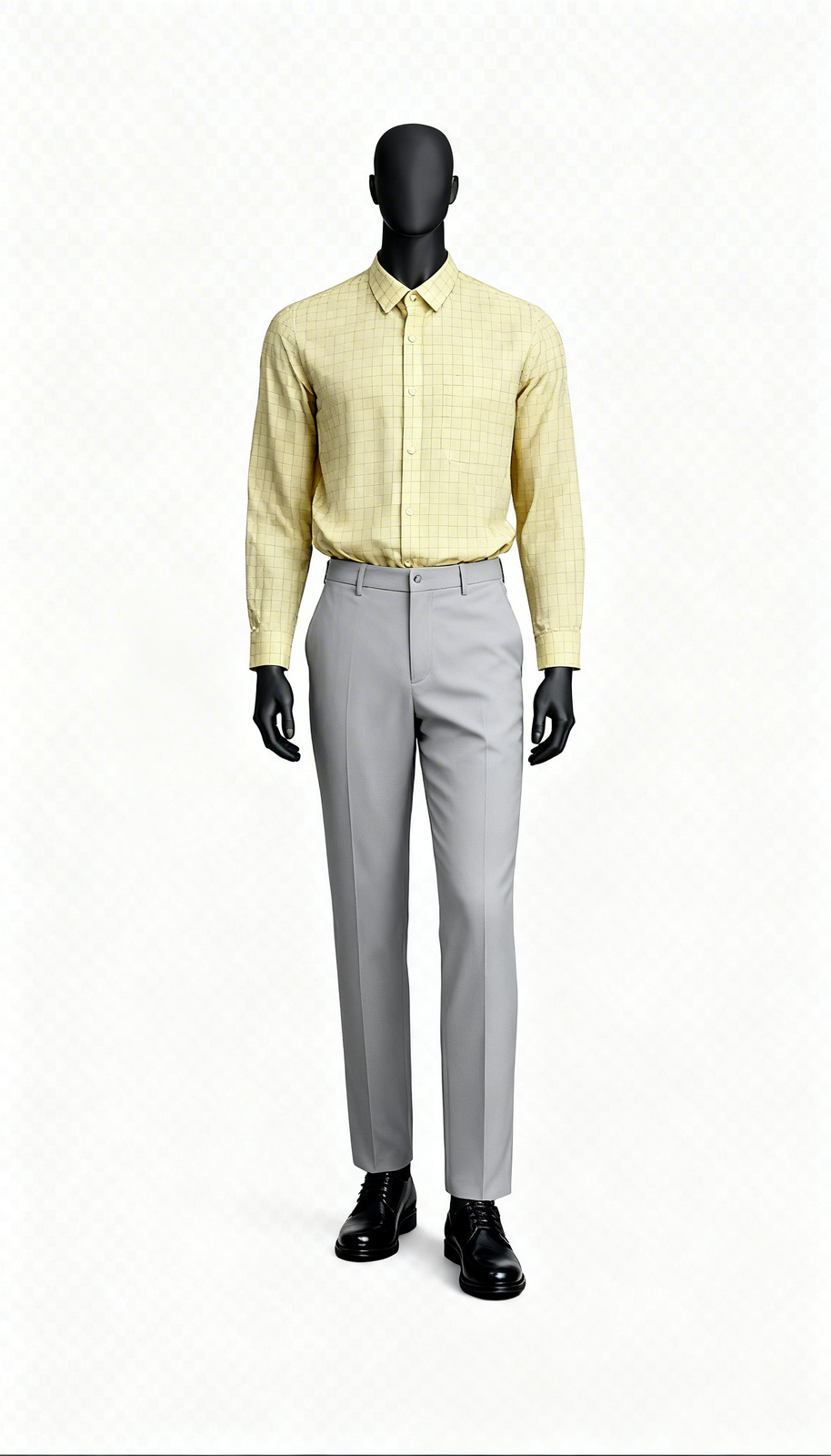 Men Yellow Check Shirt