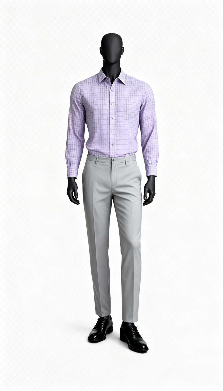 Men Lavender Check Shirt
