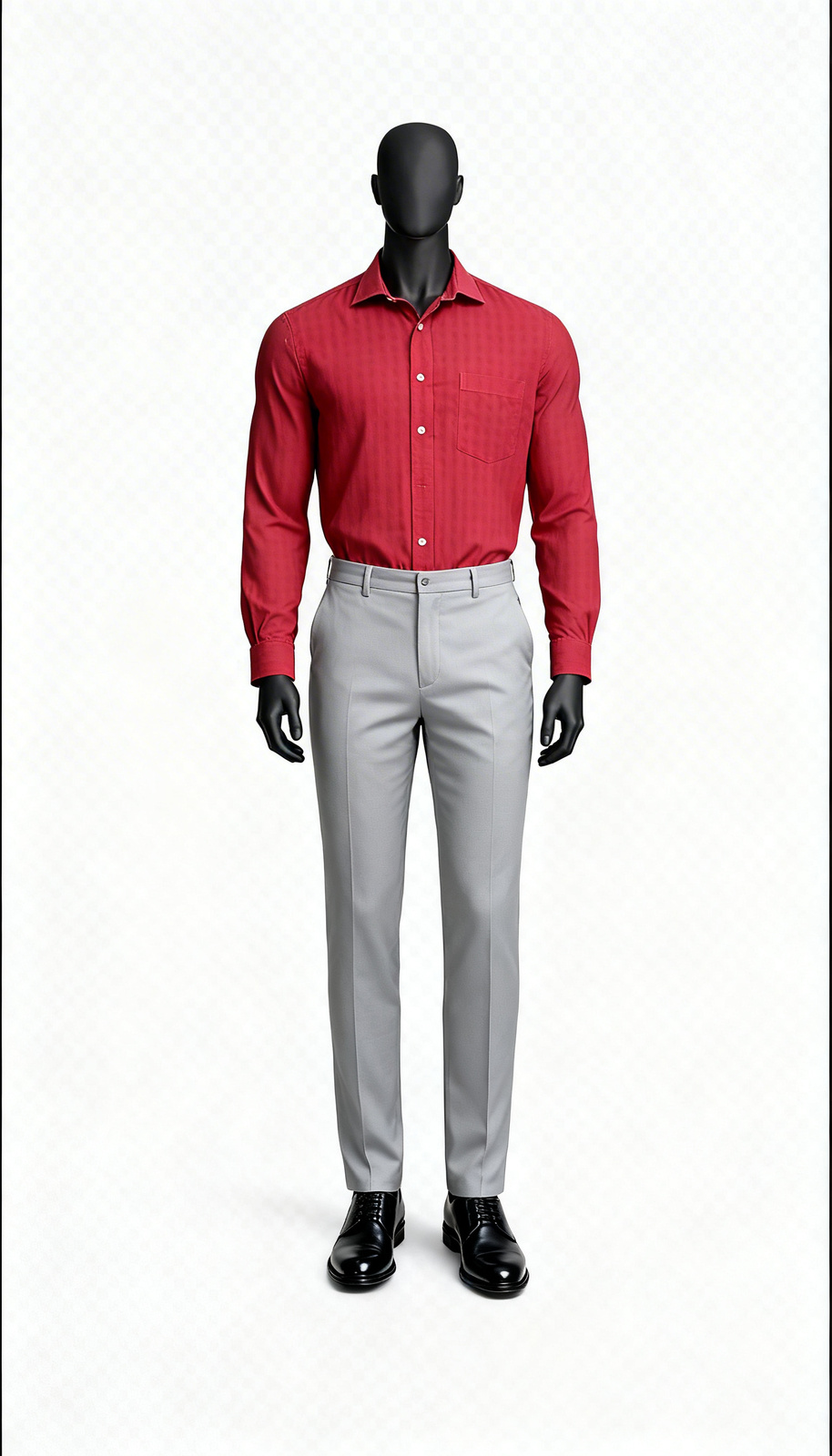 Men Red Solid Formal Shirt