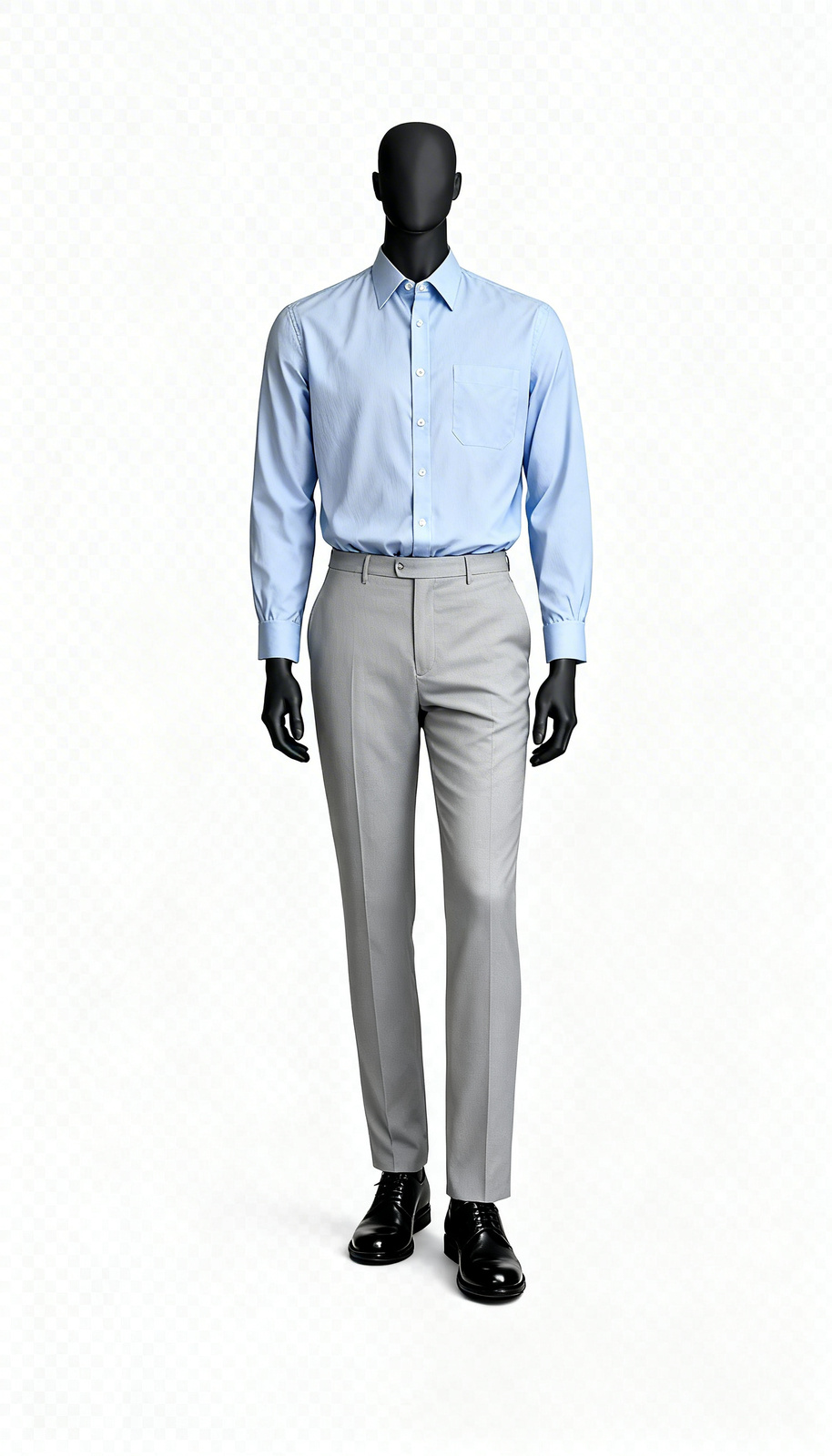 Light Blue Solid Office Shirt