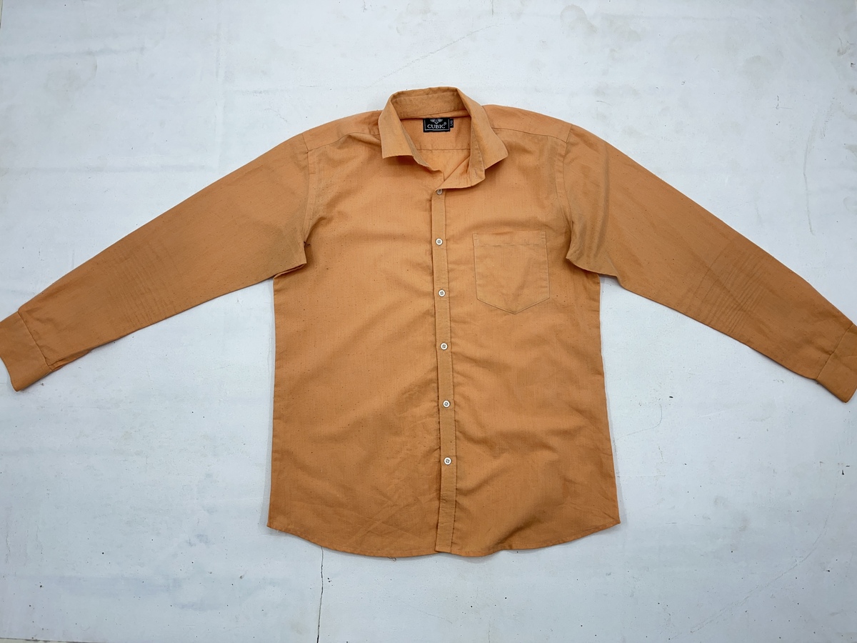 Mustard Solid Casual Shirt - Image 4