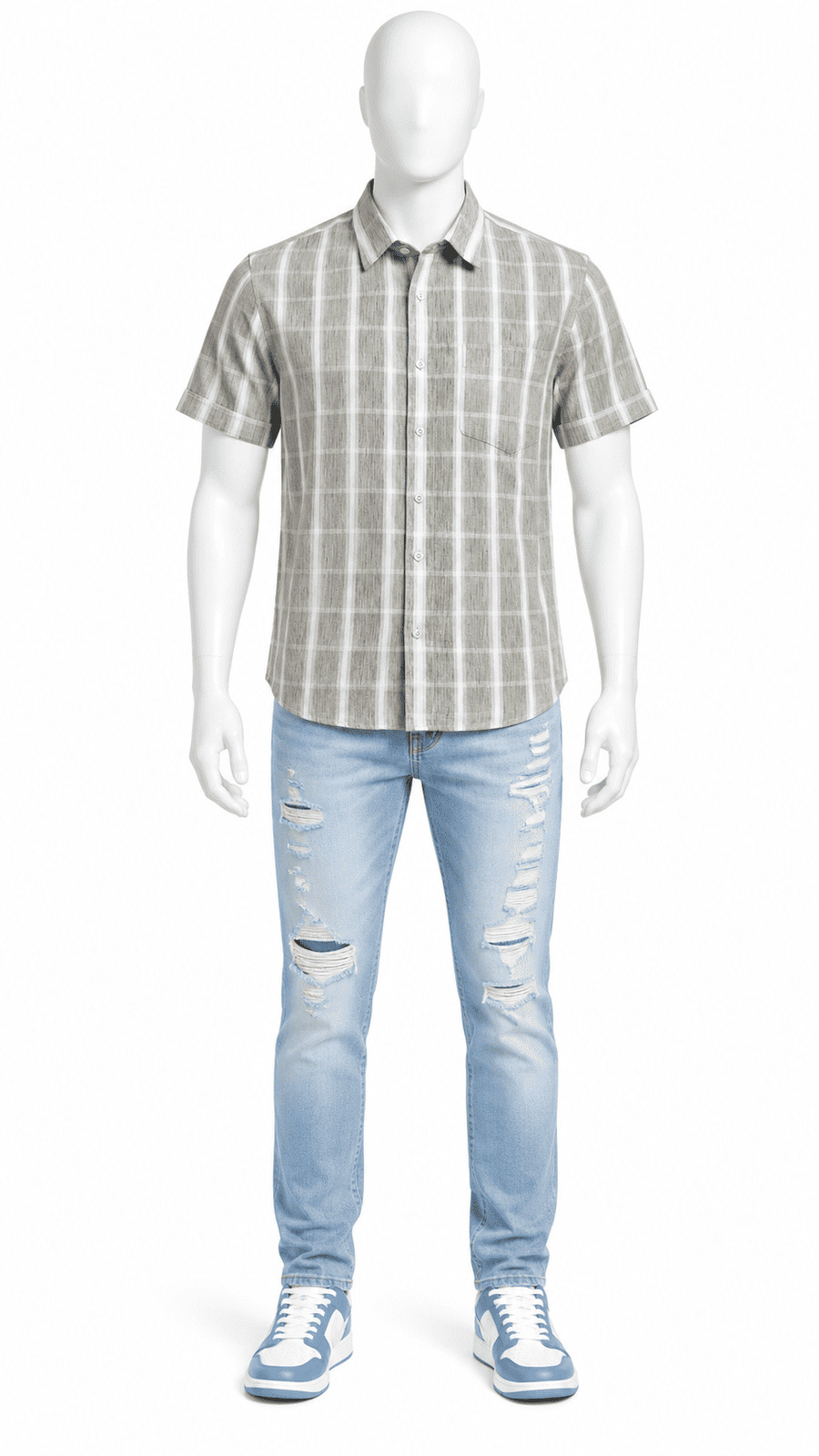 Men's Checked Short Sleeve Casual Shirt 2