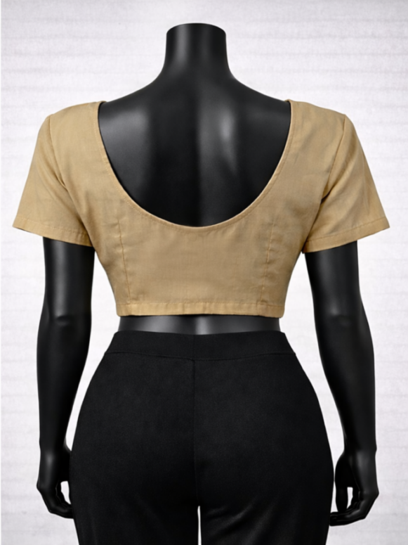Khaki Plain Blouse