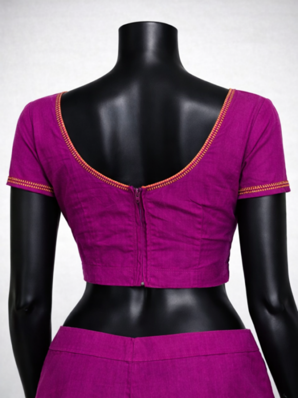 Purple Plain Blouse
