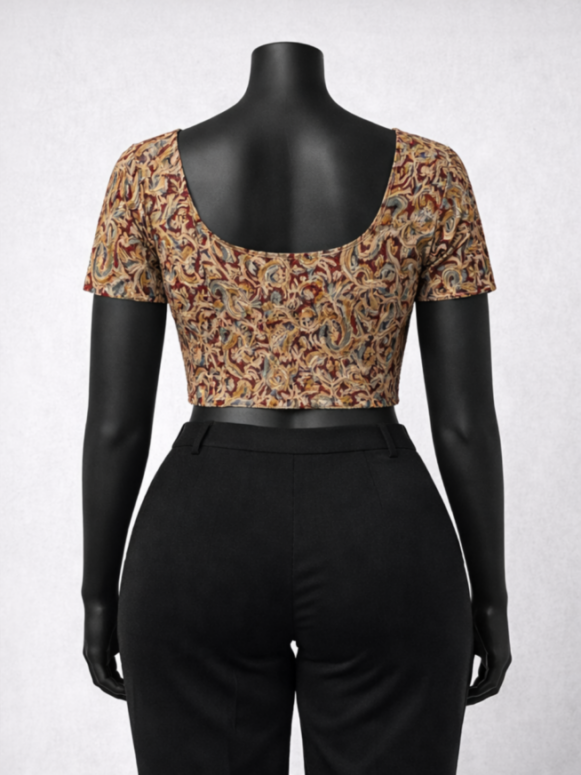 Maroon Kalamkari Blouse