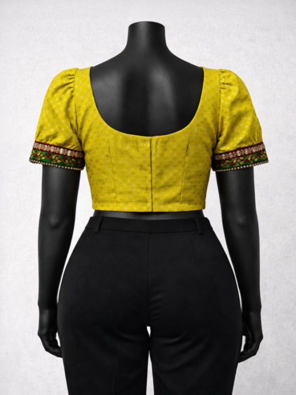 Yellow Embroidered Blouse