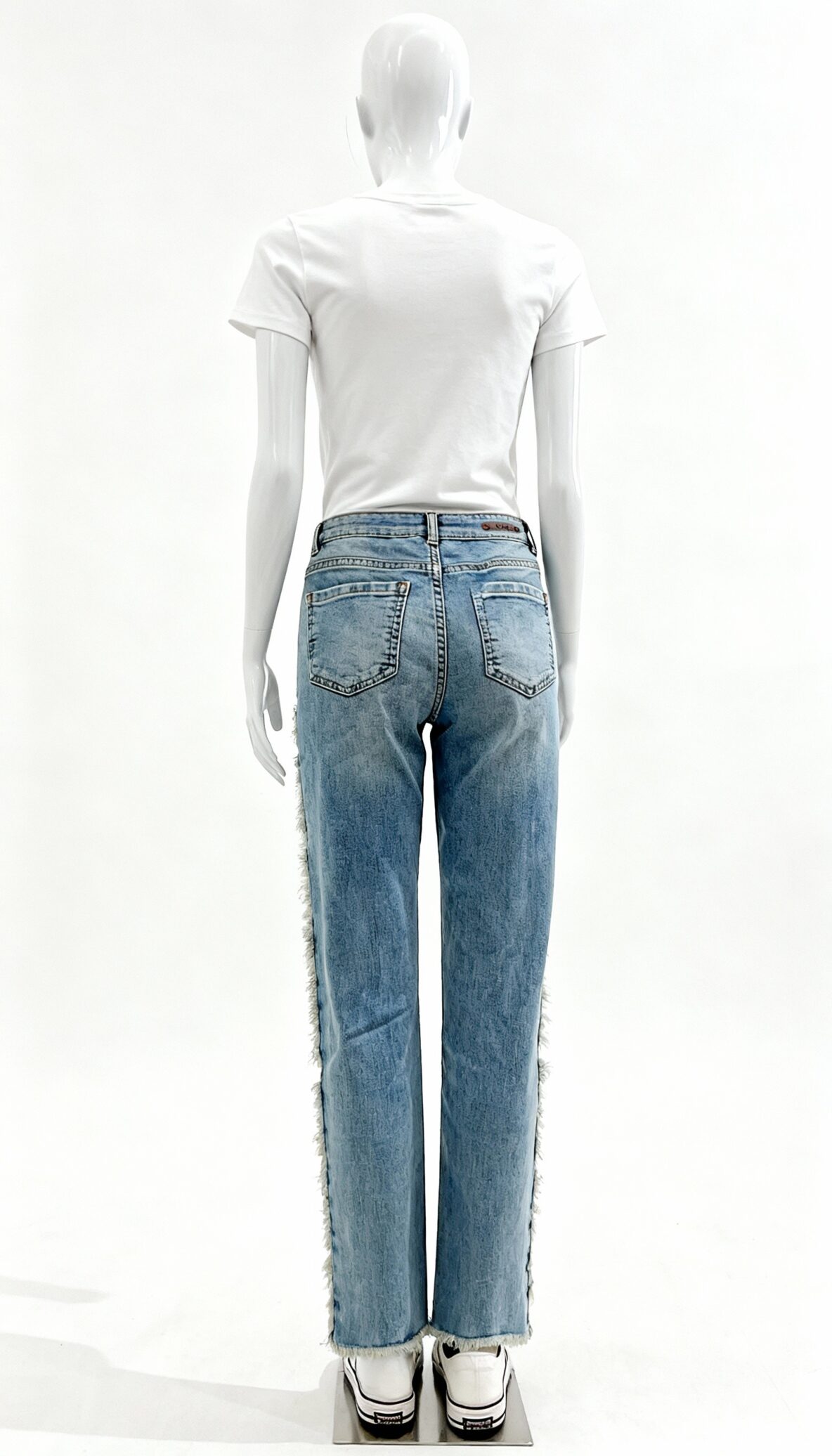 Light Blue Raw Edge Jeans