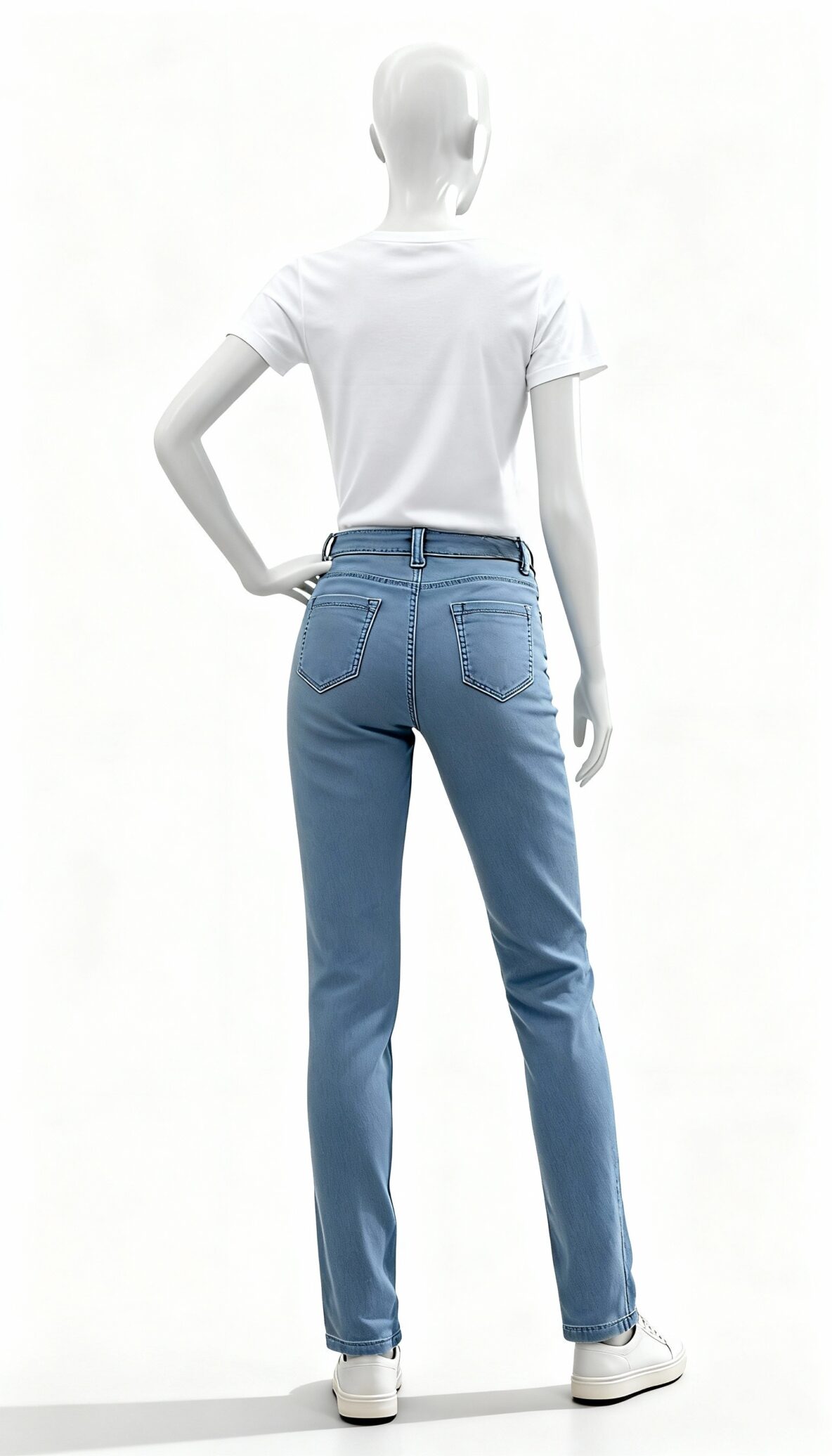 Women’s Light Blue Skinny Washed Denim Jeans