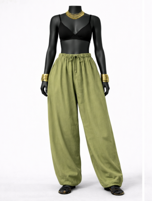 Olive Green Salwar Pants - Costumepeti