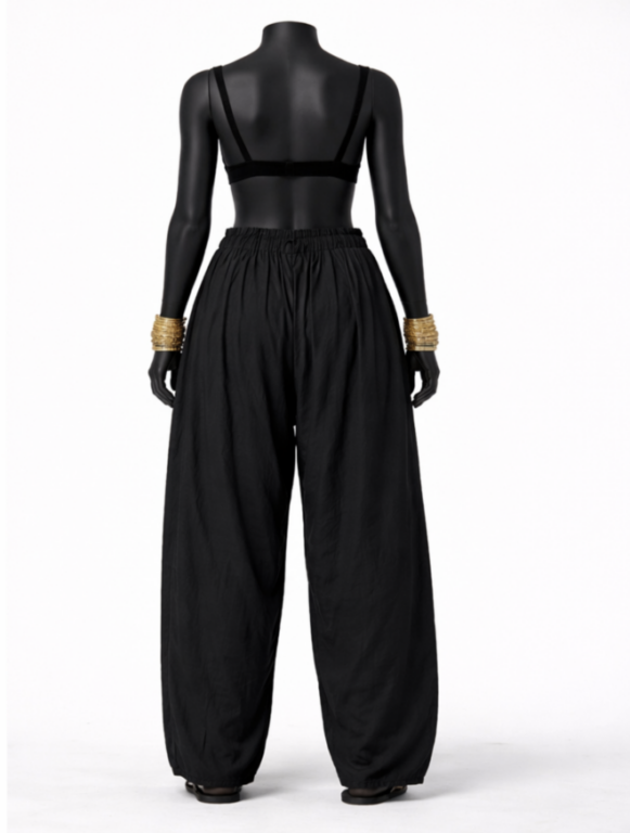 Black Solid Salwar Pants - Image 2