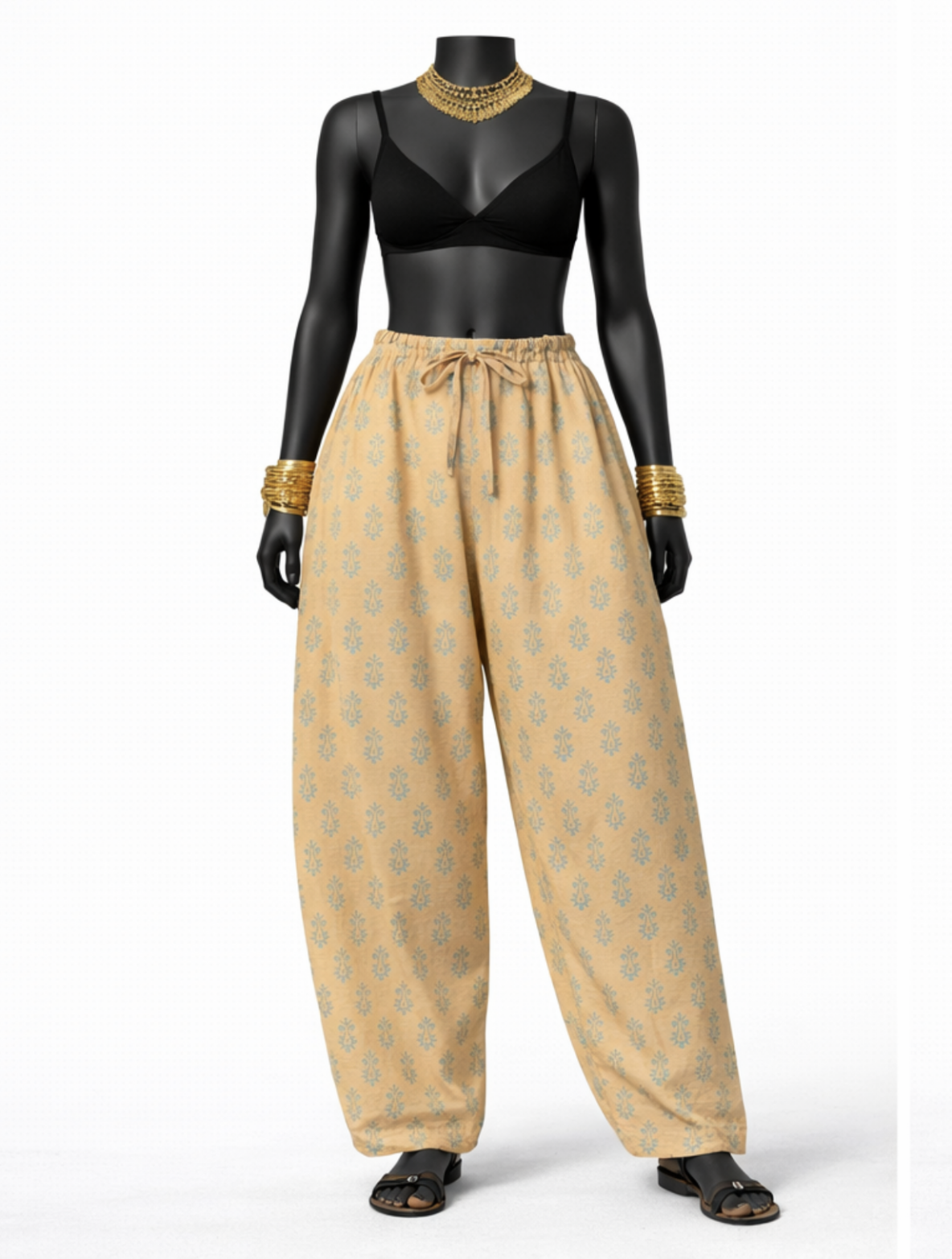 Beige Motif Salwar - Costumepeti