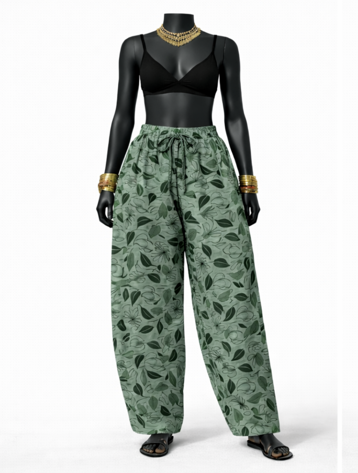 Green Floral Salwar - Costumepeti