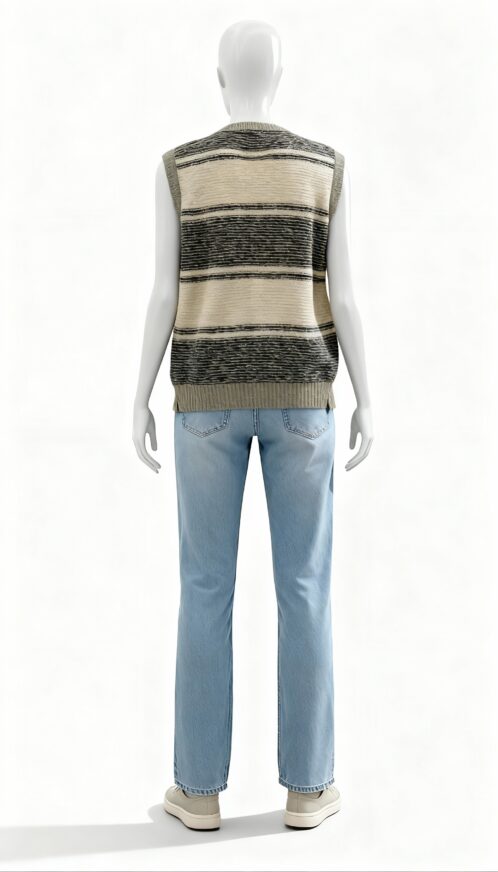 Wool-Blend Sleeveless Winter Sweater Vest