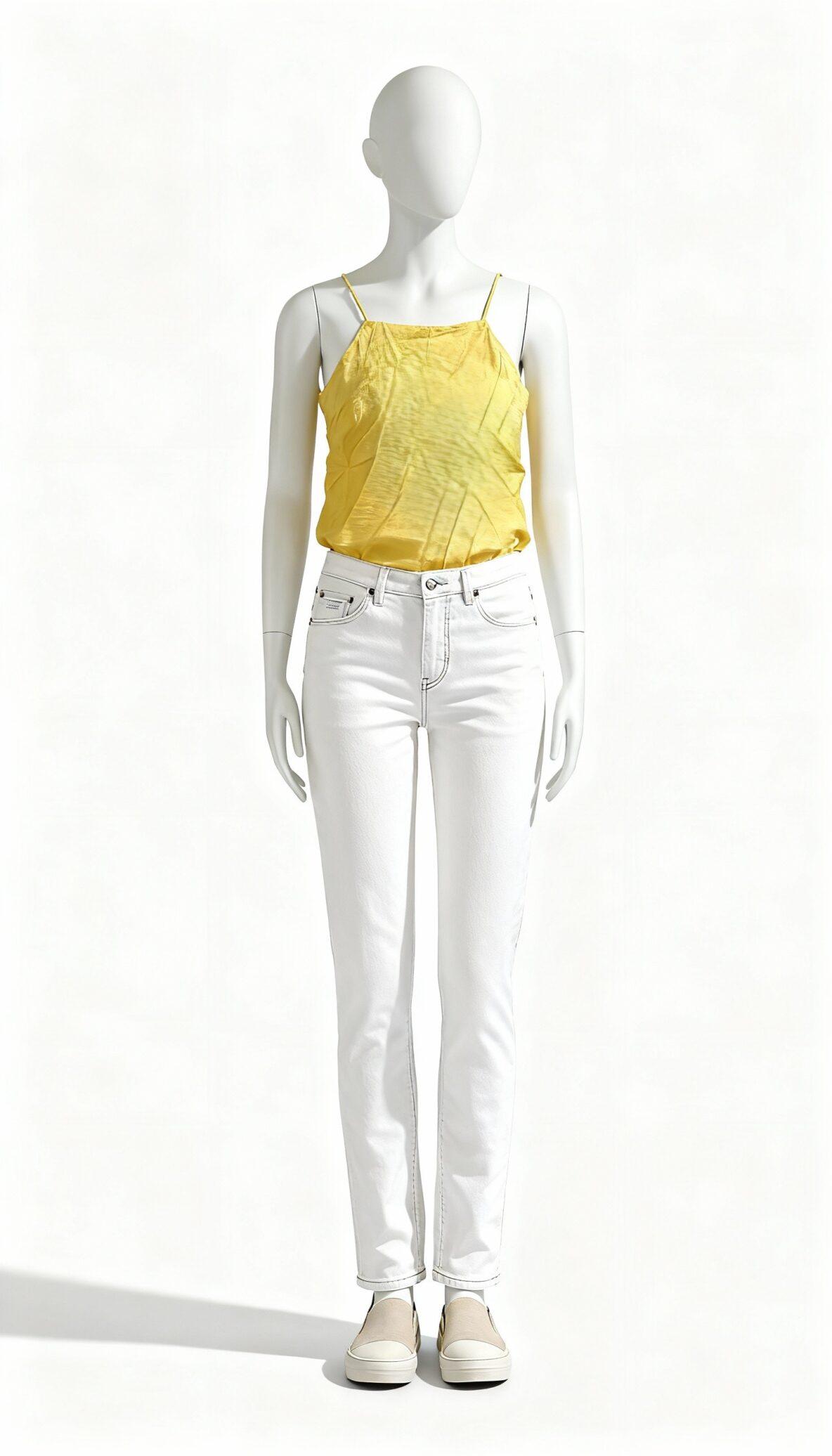 Yellow Sleeveless Slip Dress