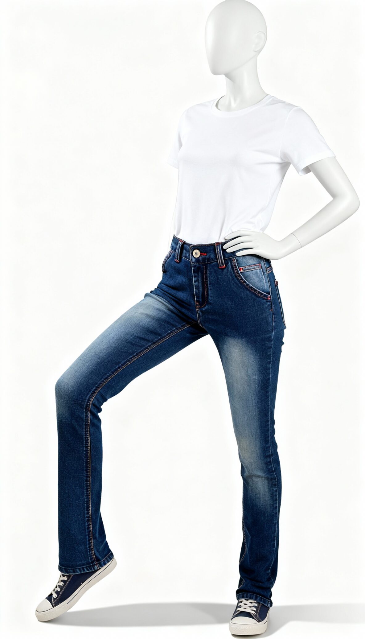 Blue Dyed Slim Fit Jeans - Costumepeti