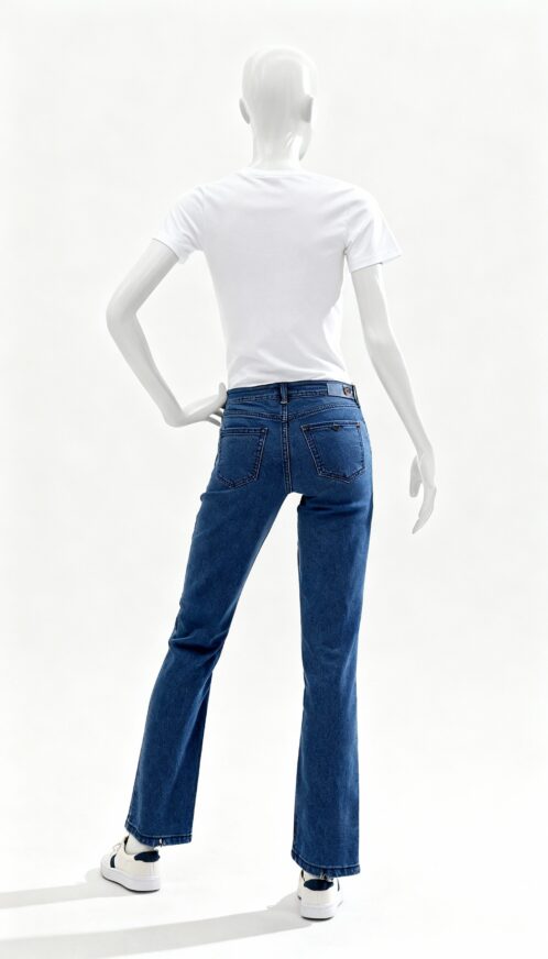 Blue Solid Bootcut Fit Jeans - Costumepeti