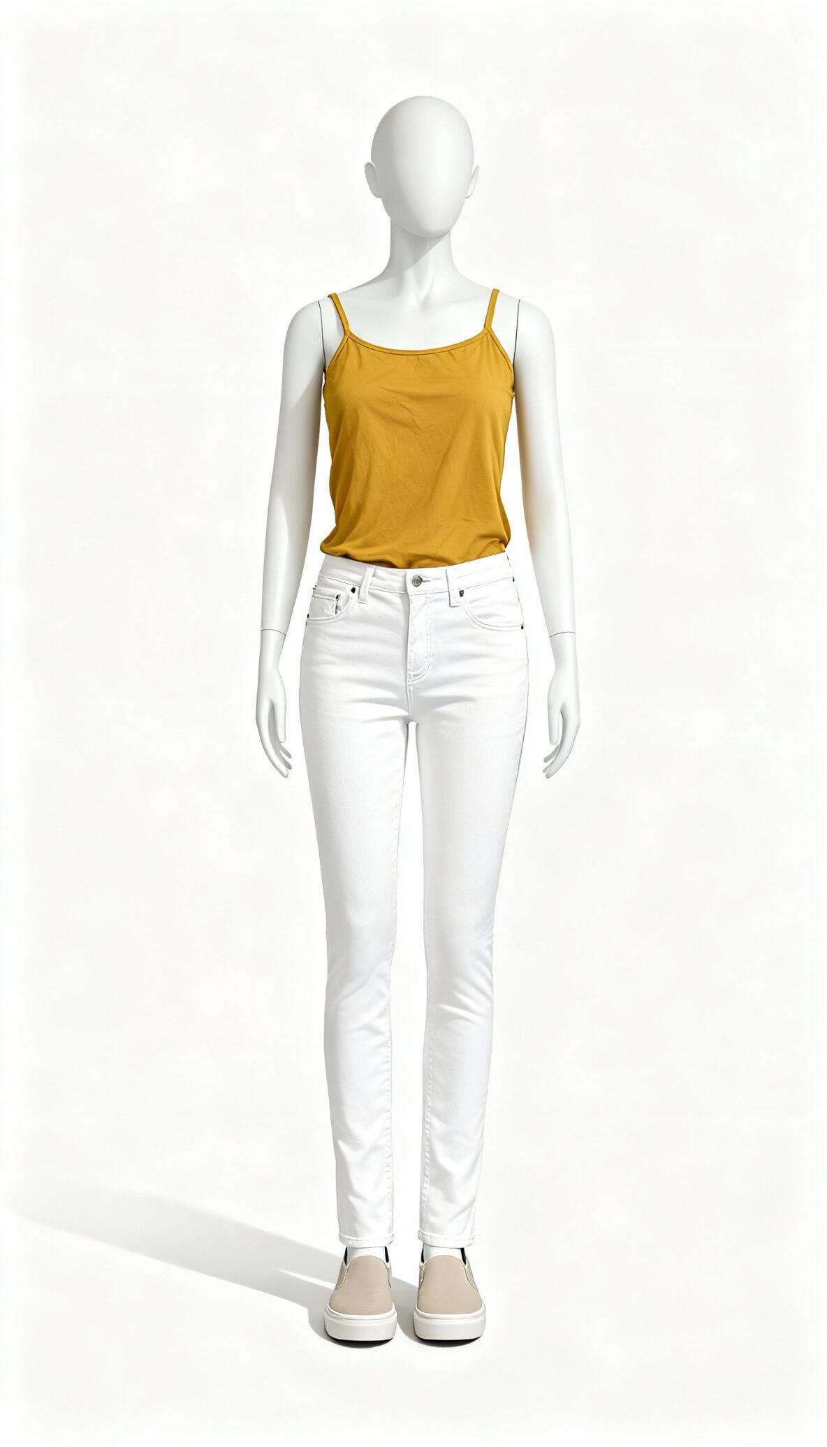 Solid Mustard Sleeveless Crop Top_costumepeti