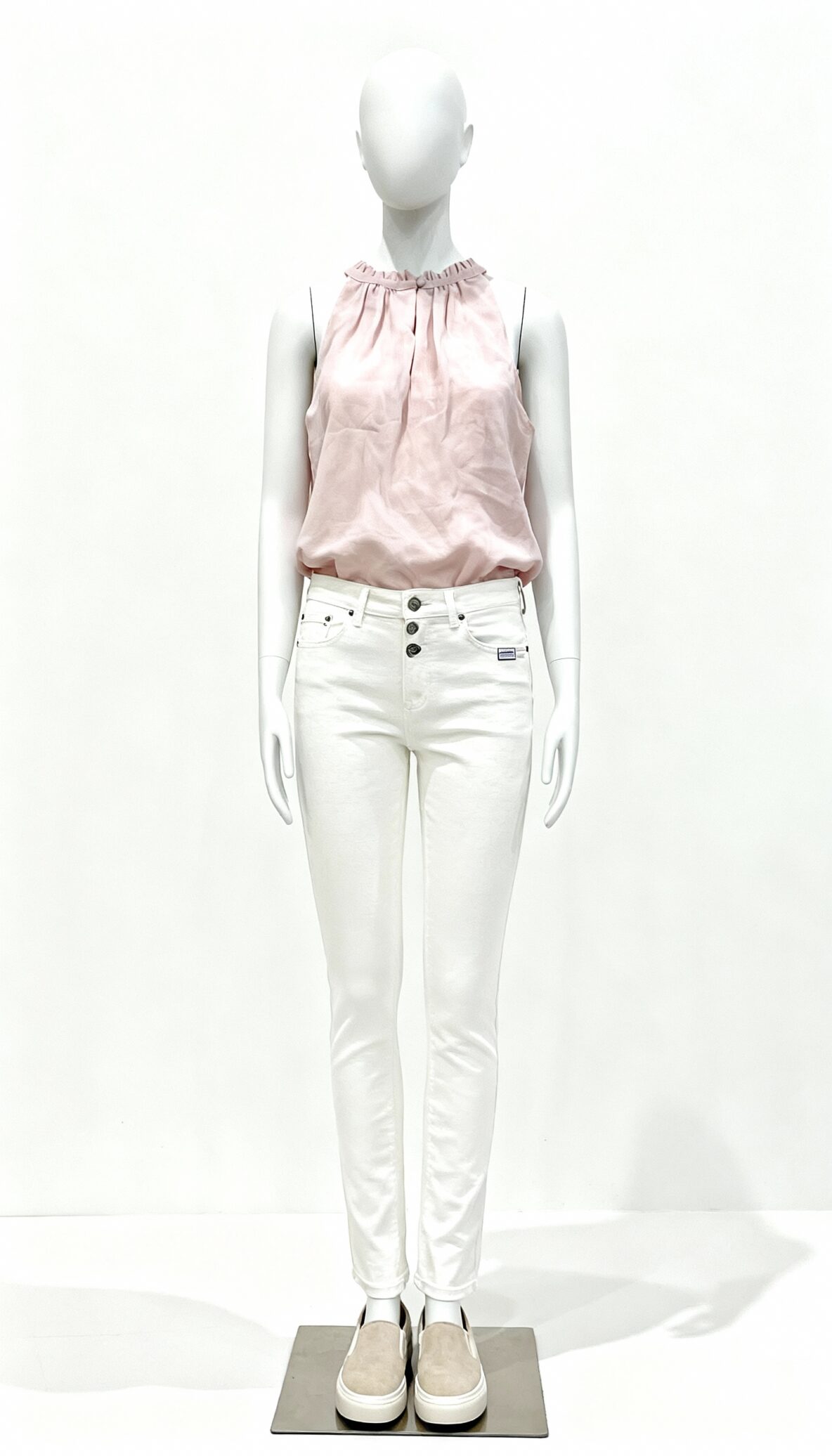 Floral Printed Sleeveless Western Dress Style Top