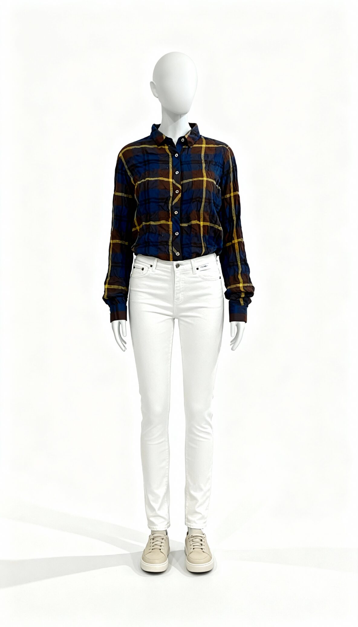 Multicolor Checked Relaxed Fit Shirt - Costumepeti