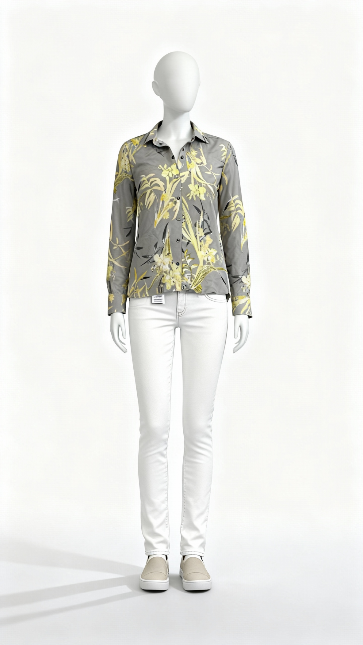 Floral Printed Long Sleeve Shirt - Costumepeti