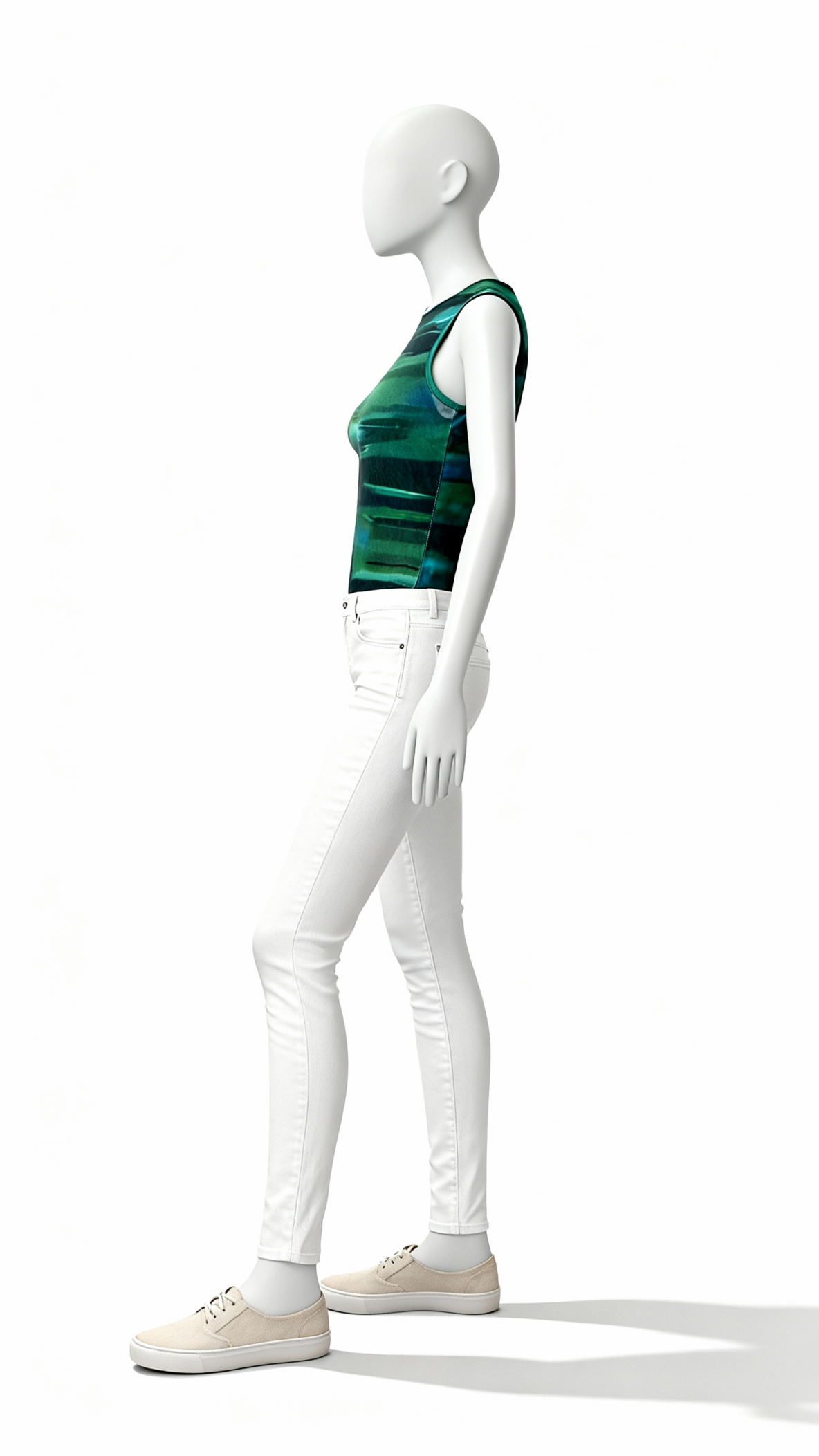 Green Bodycon Sleeveless Western Dress - Costumepeti