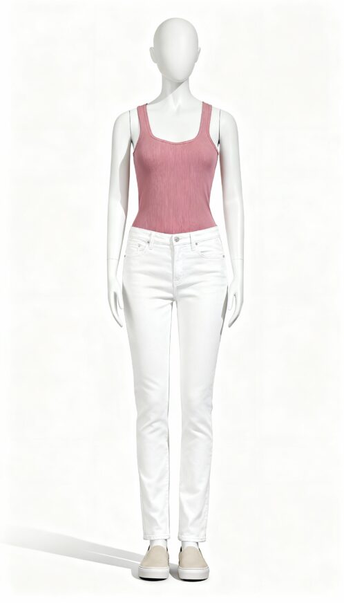 Women Pink Tank Top - Image 2