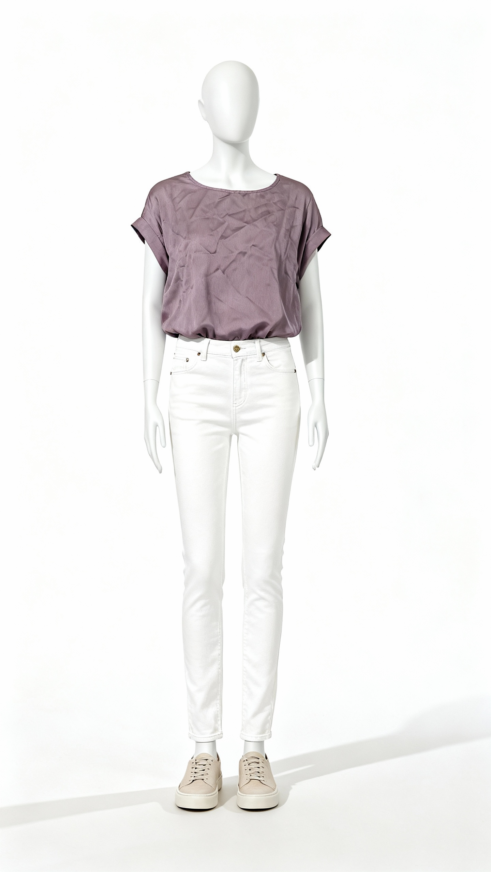 Lavender Relaxed Solid Top - Costumepeti