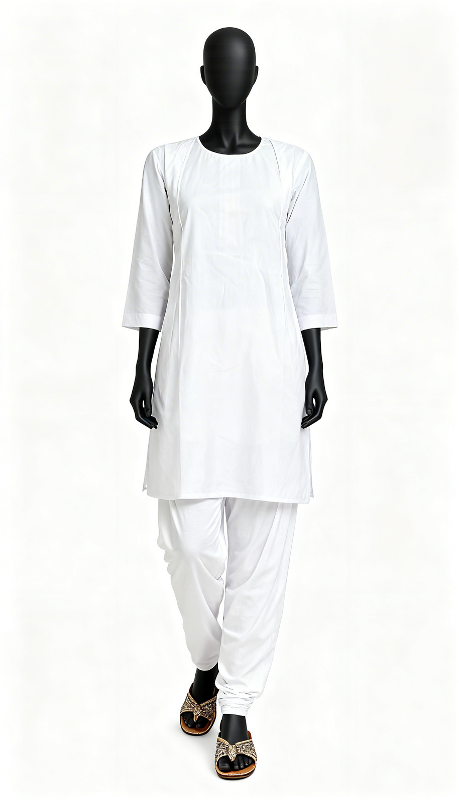 White Plain Straight Kurta