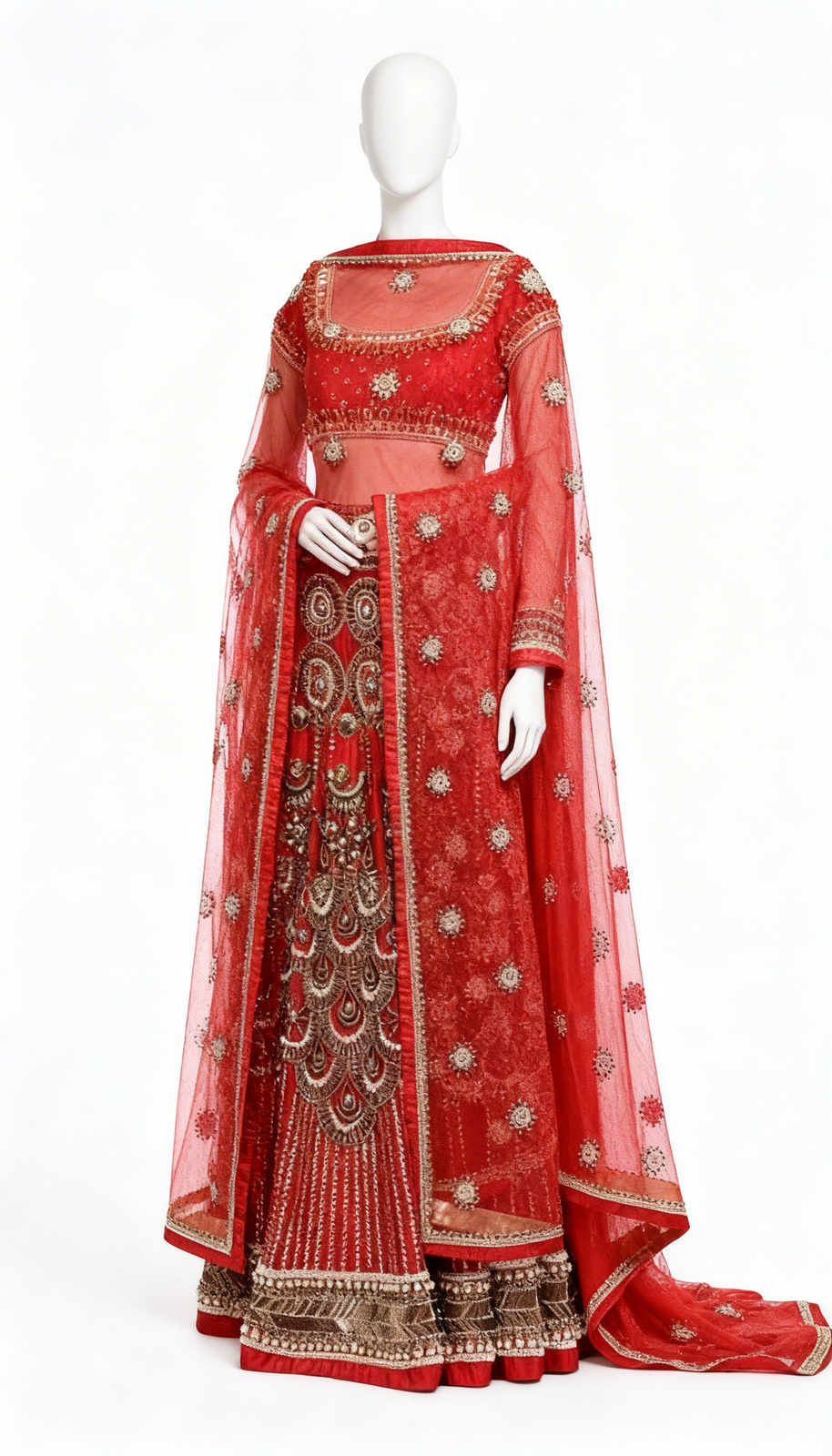 Red Bridal Lehenga Set