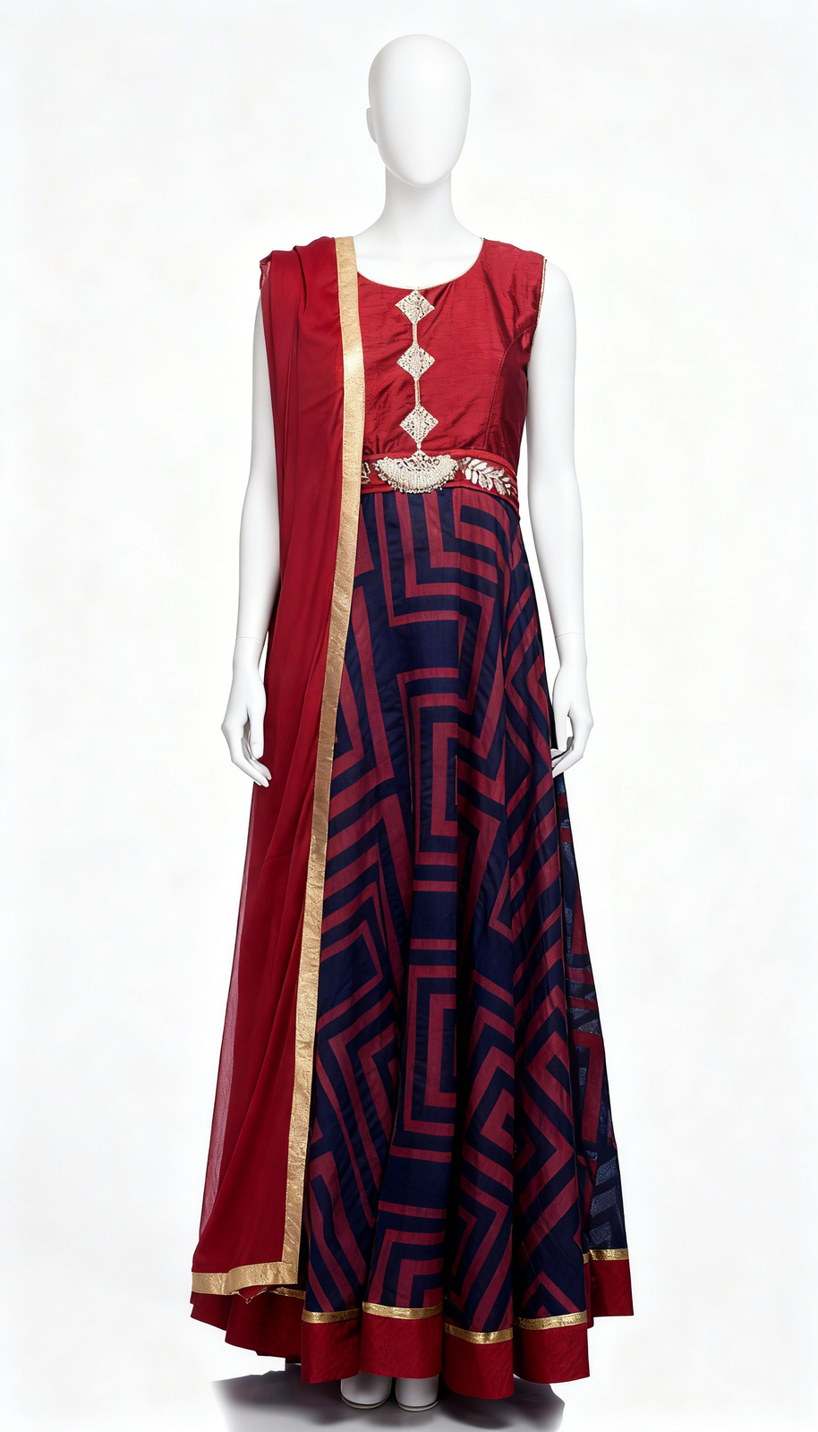 Printed Anarkali Kurta Set