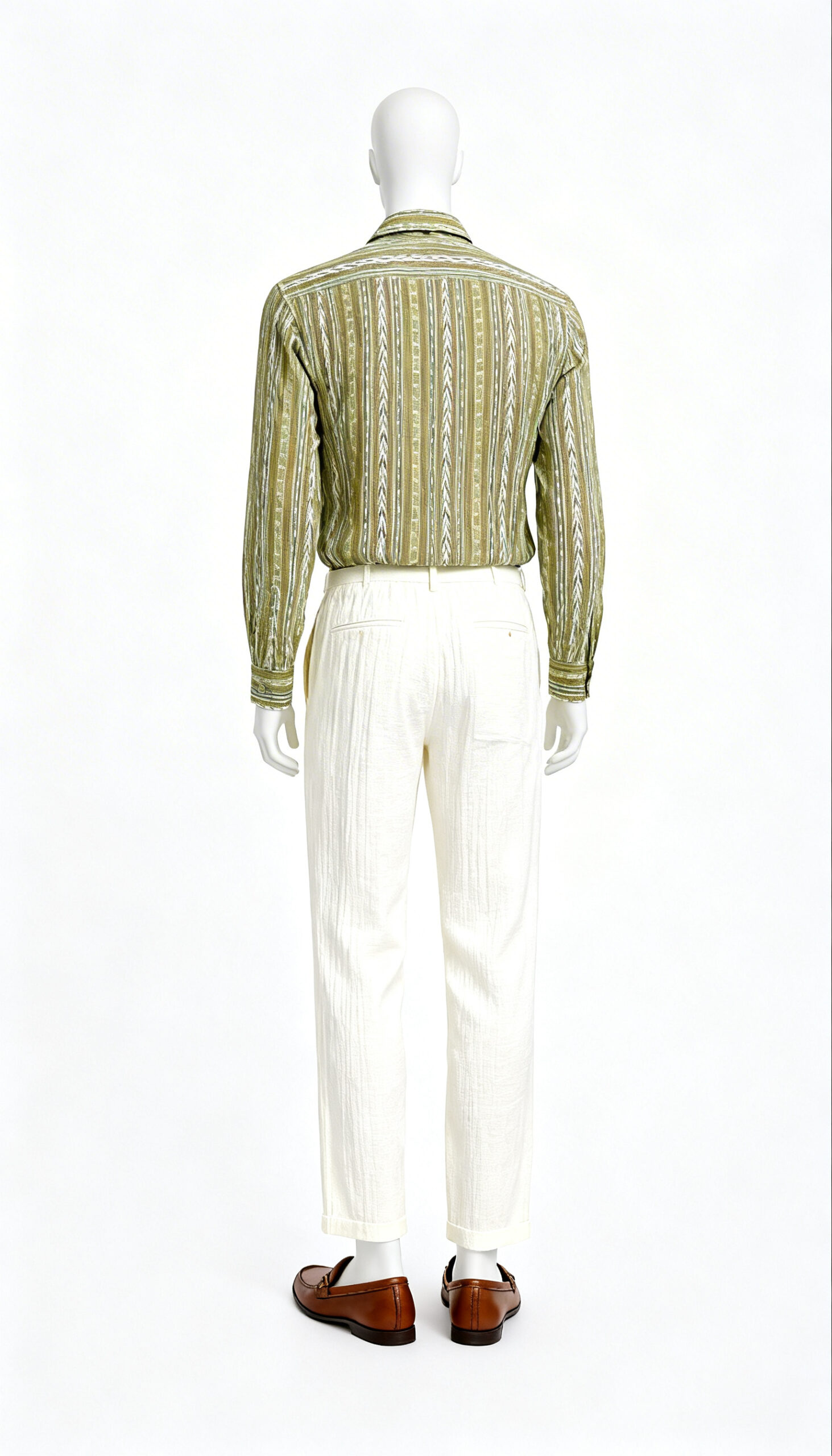 Green Striped Casual Shirt (Worn by Kartik Aaryan in Satyaprem ki Katha) - Image 2