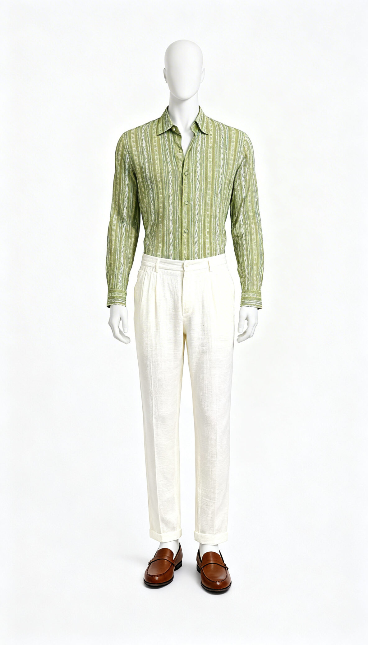 Green Striped Casual Shirt (Worn by Kartik Aaryan in Satyaprem ki Katha)