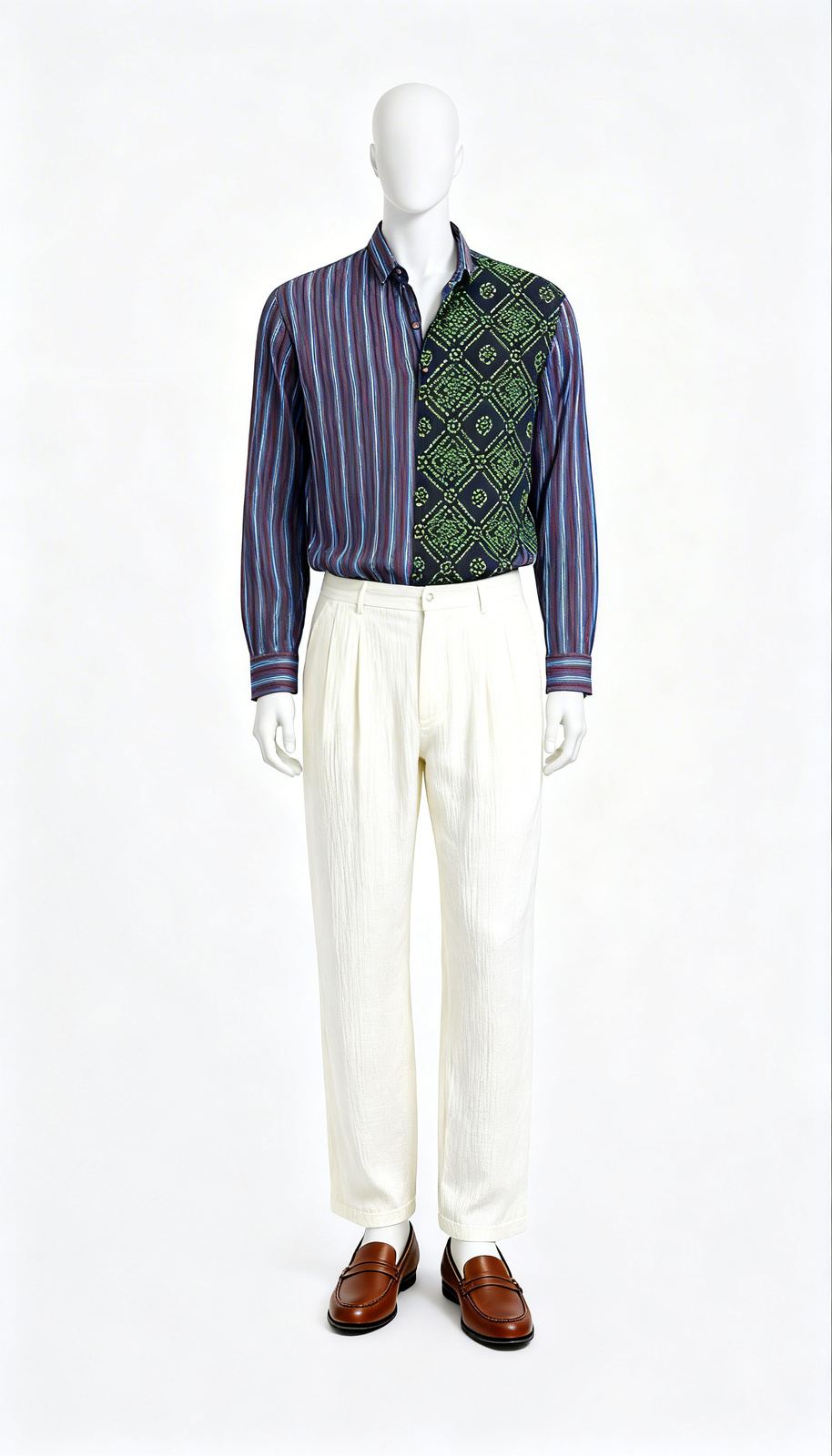 Multicolor Panel Casual Shirt (Worn by Kartik Aaryan in Satyaprem ki Katha)