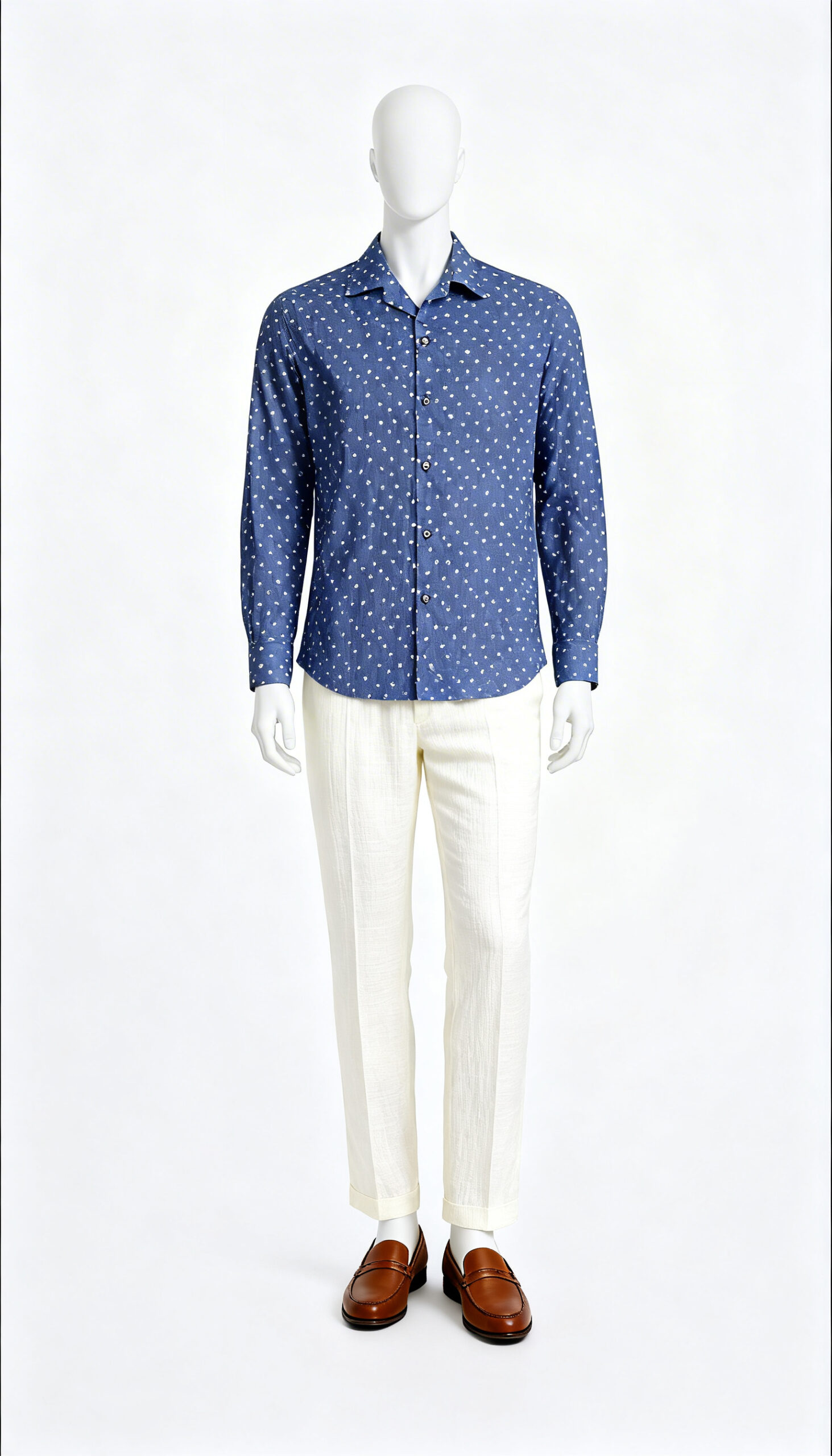 Blue Printed Casual Shirt (Worn by Kartik Aaryan in Satyaprem ki Katha)