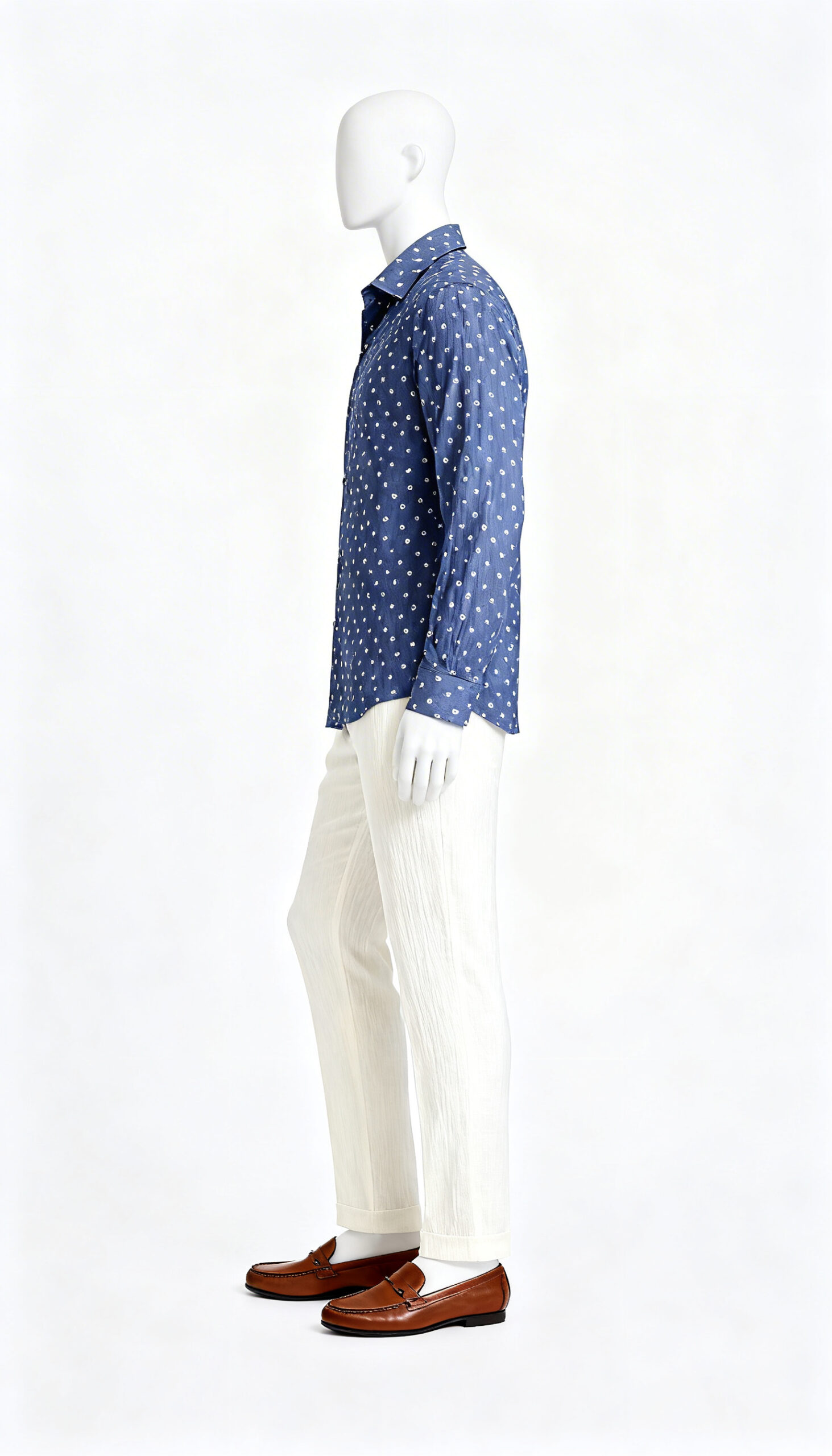 Blue Printed Casual Shirt (Worn by Kartik Aaryan in Satyaprem ki Katha) - Image 3