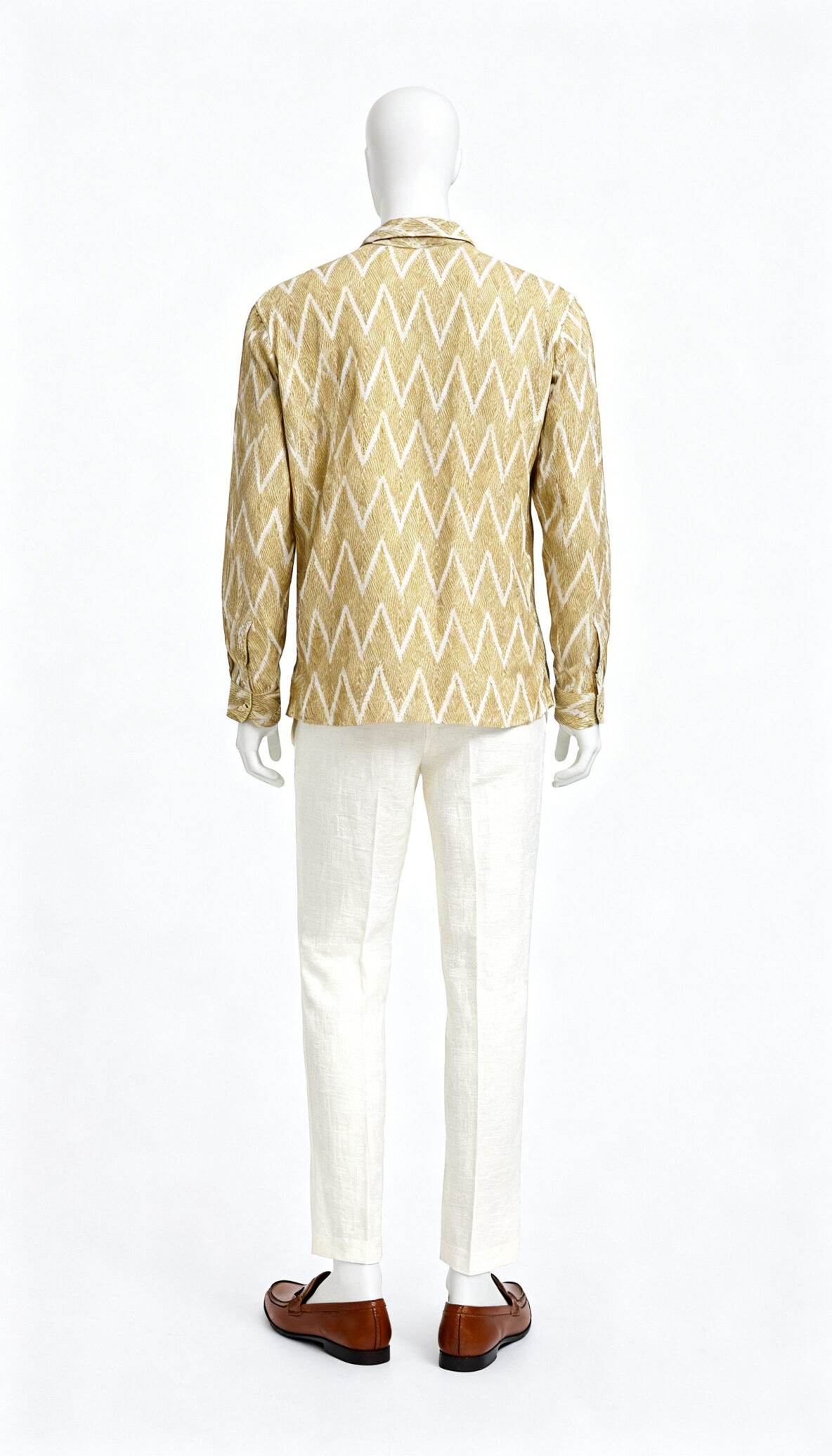 Mustard Zigzag Casual Shirt (Worn by Kartik Aaryan in Satyaprem ki Katha)